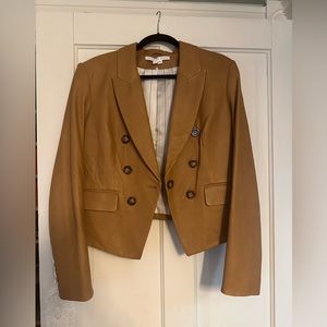 Veronica Beard Cooke leather Dickey jacket - size 16